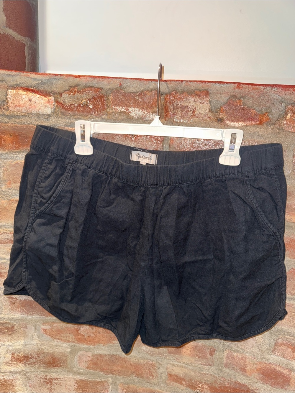 Madewell Black Casual Elastic-Waist casual Shorts